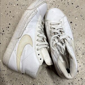 Nike White High-Top Athletic Shoes